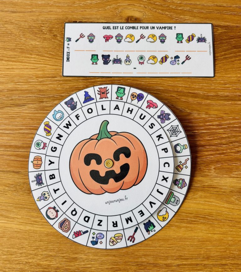 Décodeur d’Halloween : messages à décrypter - Un jour un jeu