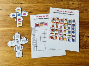 Cadeaux de noël : tableau à compléter