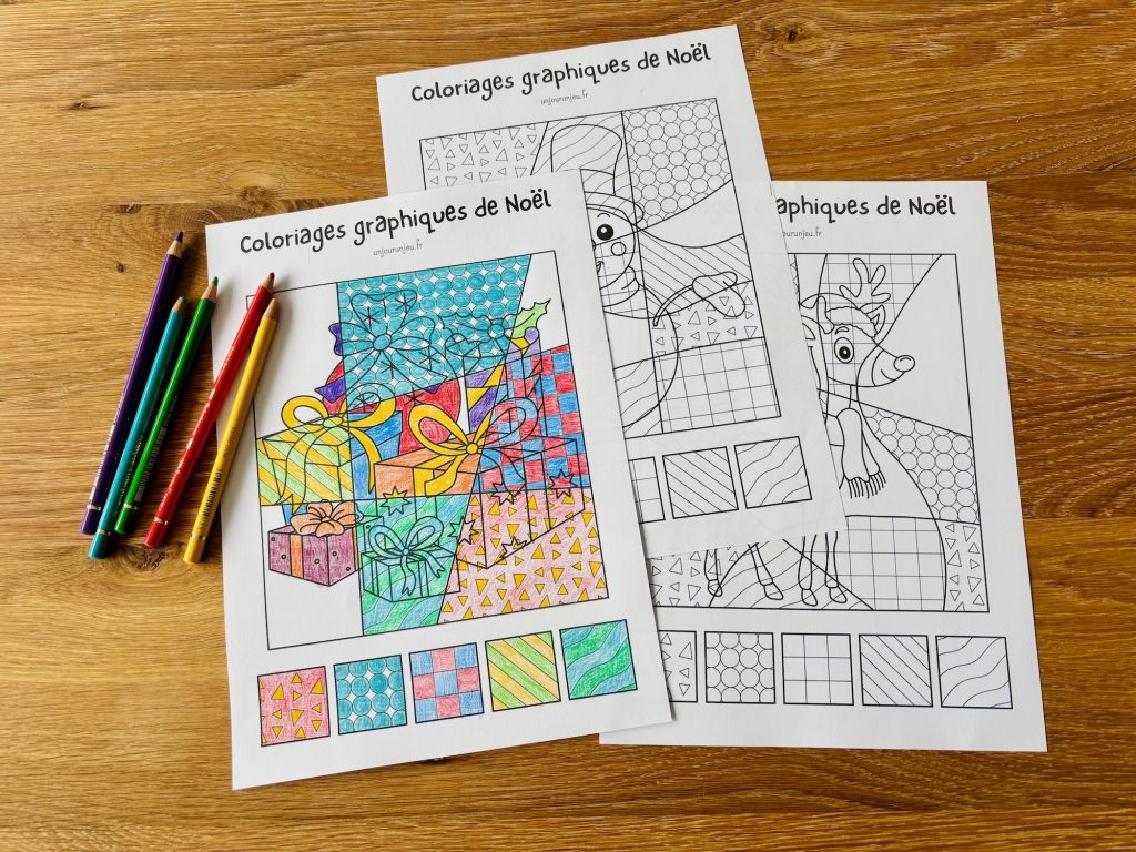 Coloriages graphiques Noël