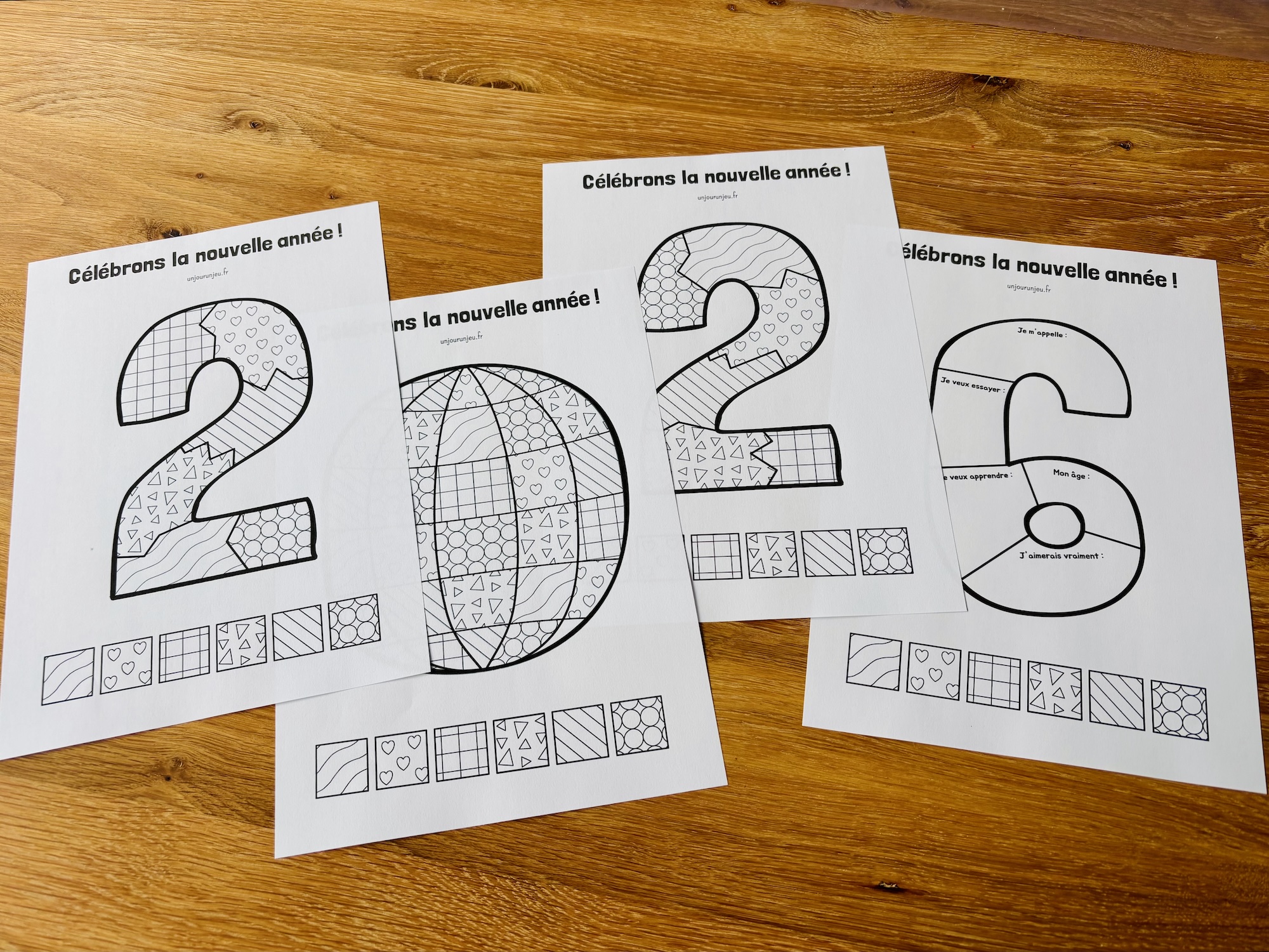 Coloriage-NouvelAn-1 Chiffre nouvelle année