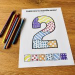 Chiffre à colorier pour la nouvelle année