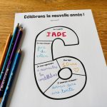 Chiffre à compléter avec souhaits et vœux pour la nouvelle année