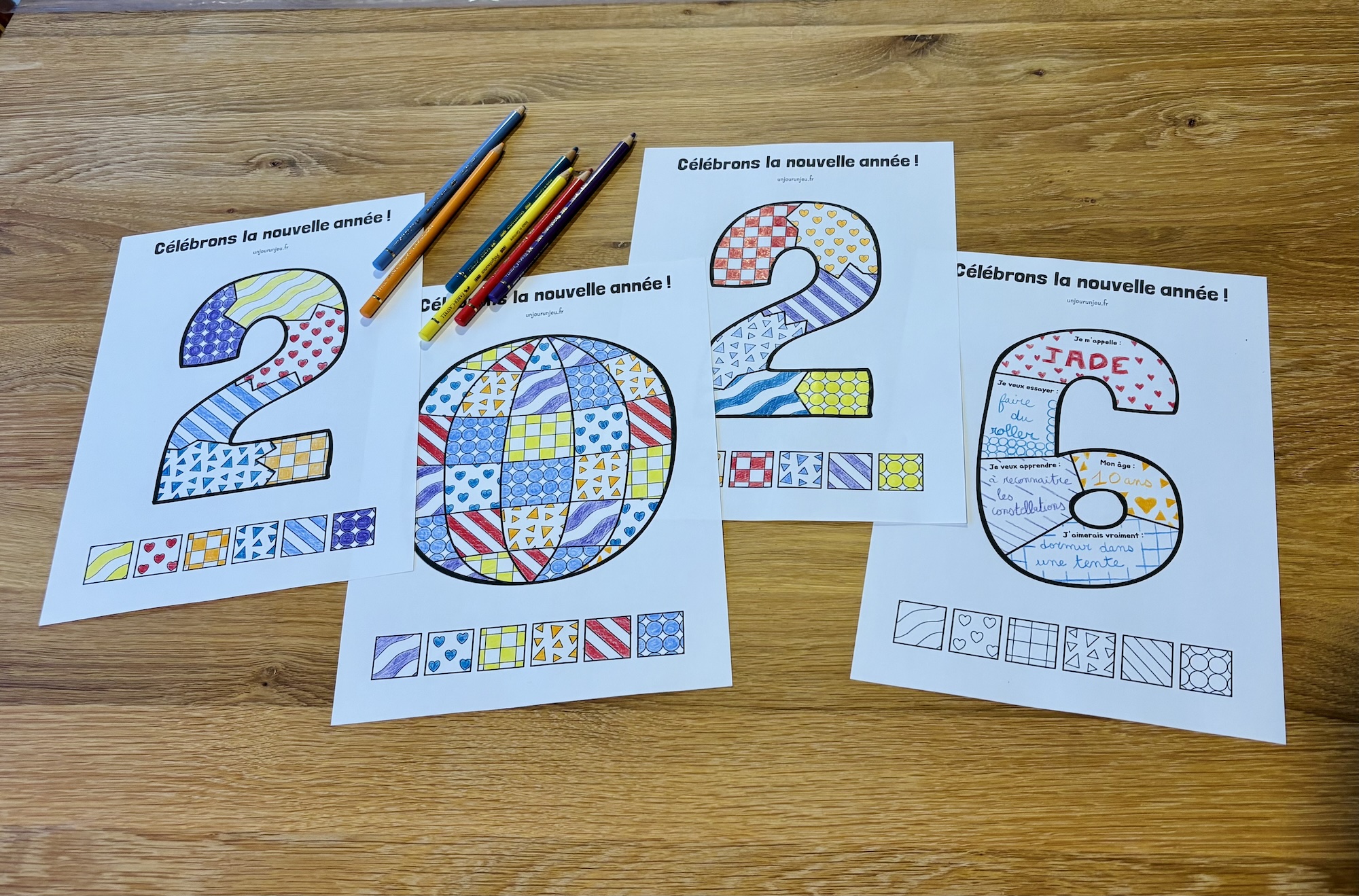 Coloriage-NouvelAn-4 Chiffre XXL pour célébrer la nouvelle année