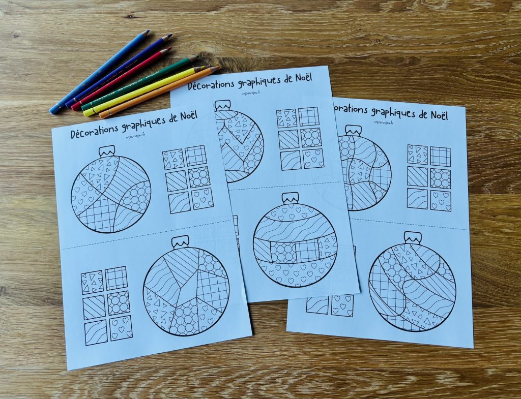Décorations graphiques pour le sapin