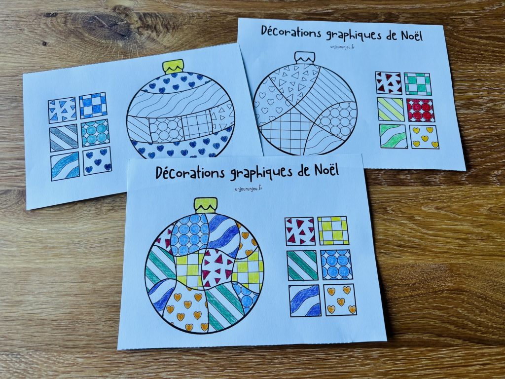 Décorations graphiques pour le sapin