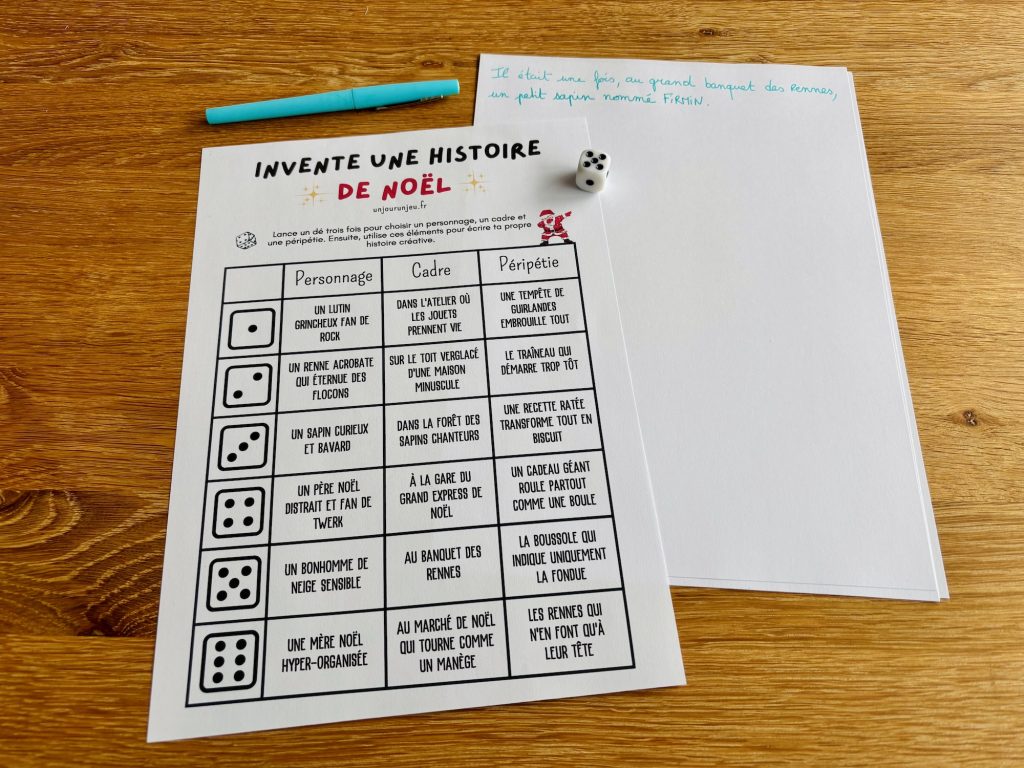 Histoire de Noël au dé