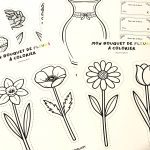 Bouquet de fleurs à composer et à colorier
