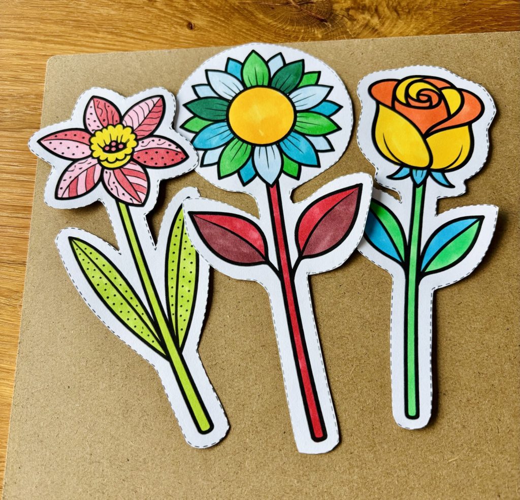 Bouquet de fleurs à colorier