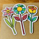 Bouquet de fleurs à colorier