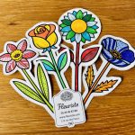 Bouquet de fleurs à composer et à colorier