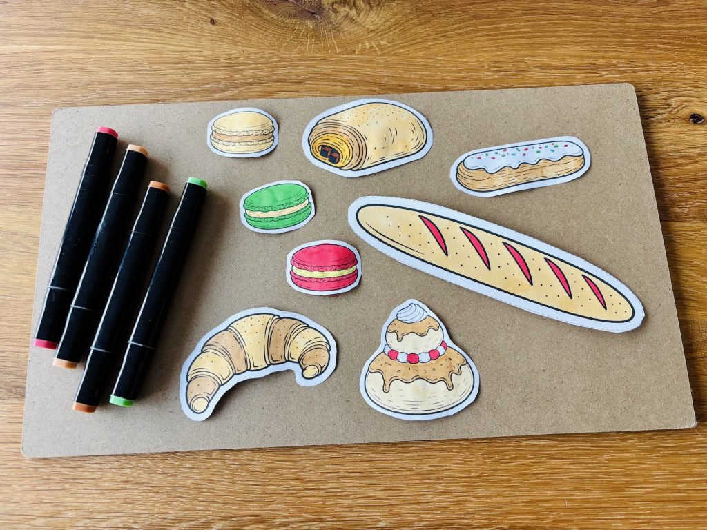 Boulangerie pâtisserie à colorier