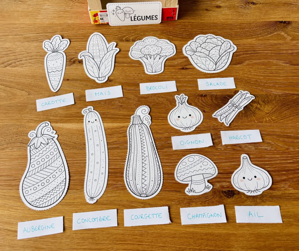 Mon petit maraicher : étiquettes fruits et légumes