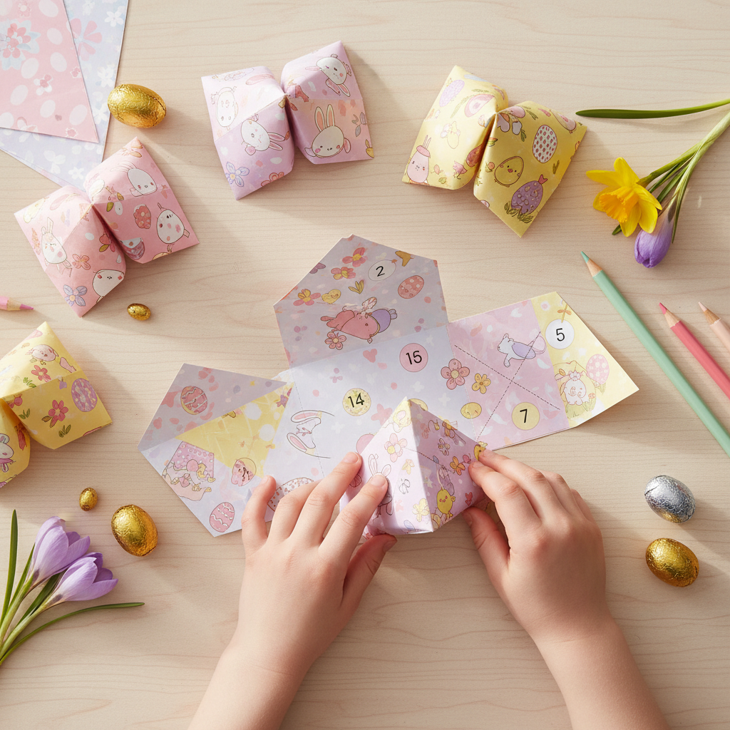 Cocotte de Pâques en Papier : Petits Défis Rigolos
