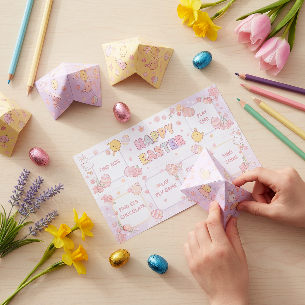 Cocotte de Pâques en Papier : Petits Défis Rigolos