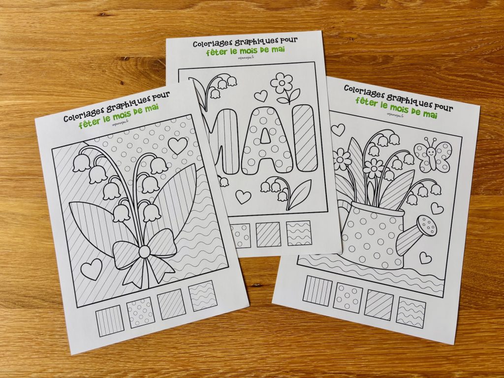 Coloriages Graphiques Mai