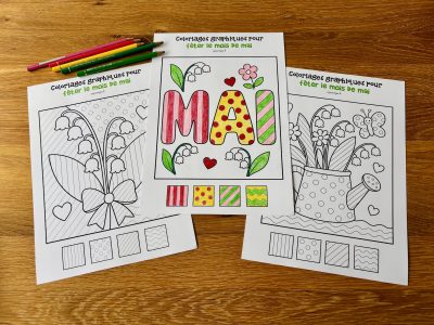 Coloriages graphiques mois de mai