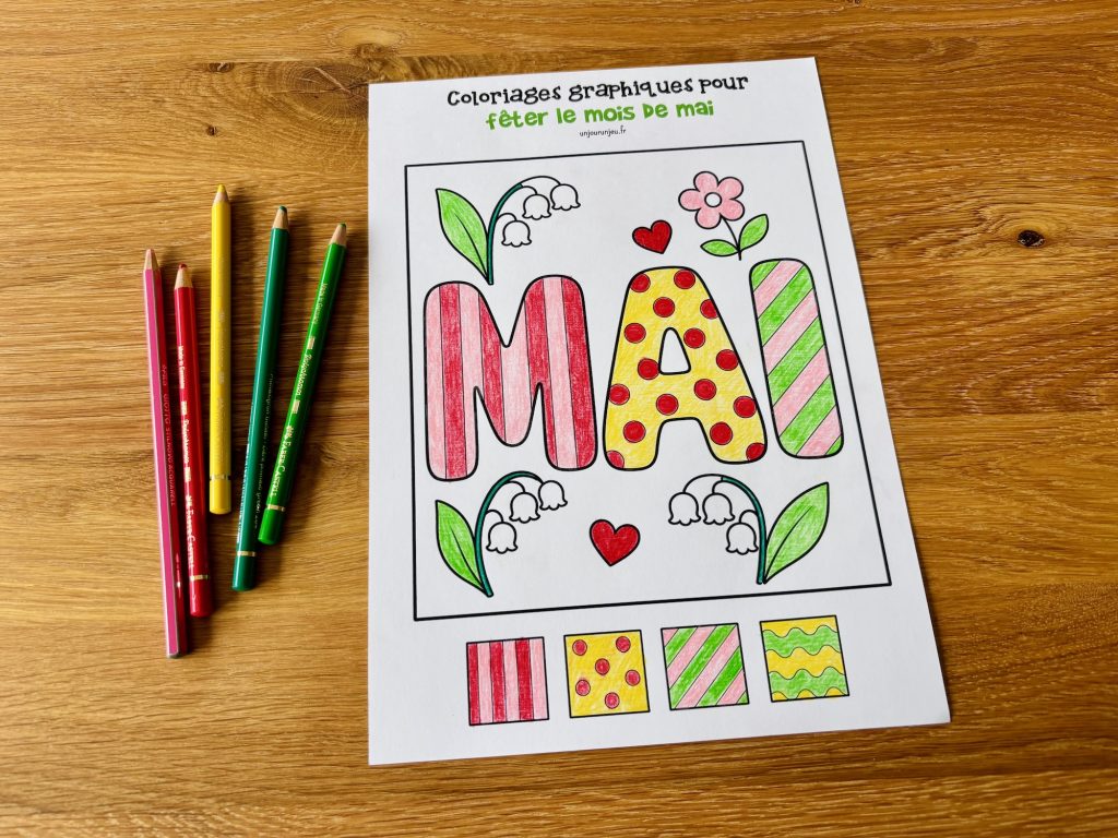 Coloriages Graphiques Mai