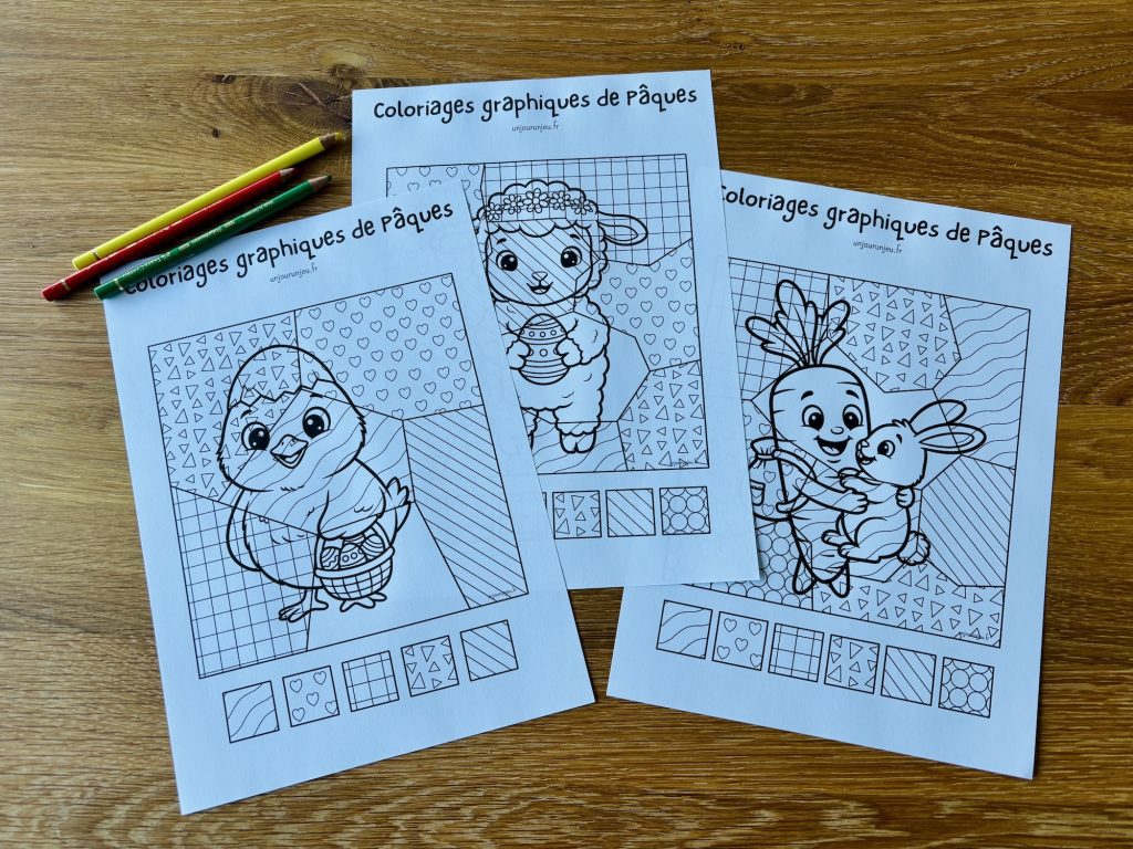 Coloriages graphiques Pâques