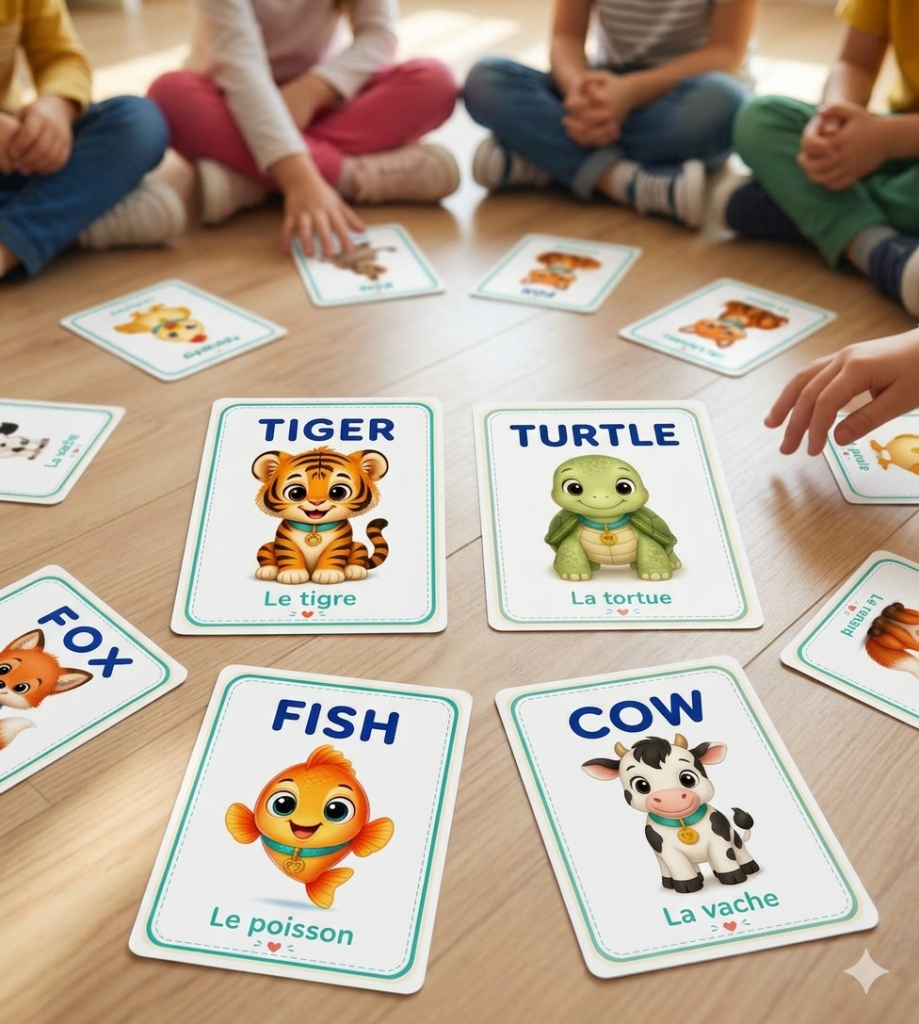 Premiers mots en anglais : les animaux