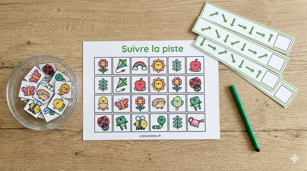 Suivre la piste : jeu de logique du printemps