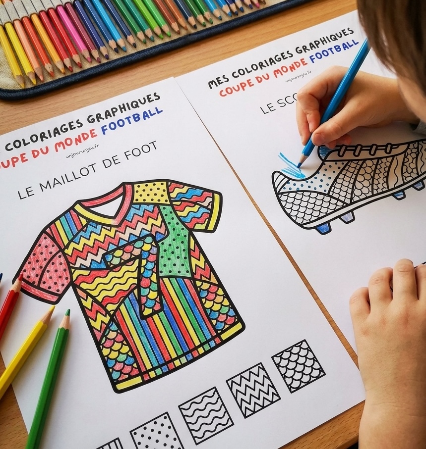 Coloriages graphiques football