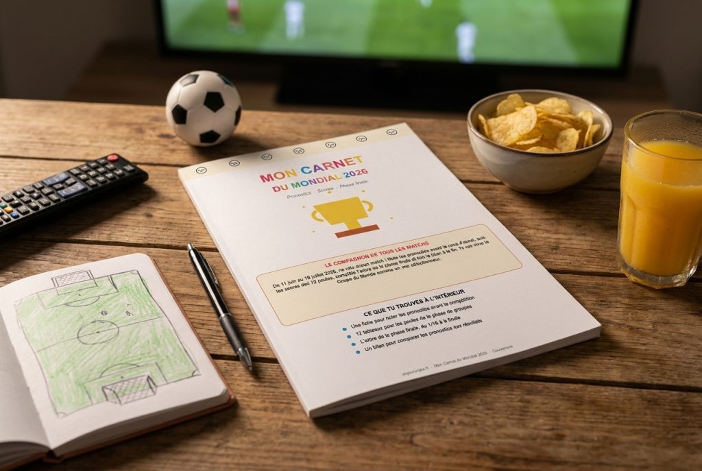 Mon carnet du Mondial 2026 : pronostics, scores et phase finale