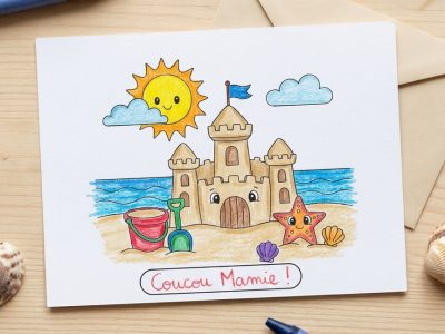 Carte postale à colorier