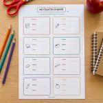 Étiquettes pour cahiers et affaires scolaires