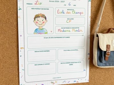 Fiche Interview Rentrée Scolaire