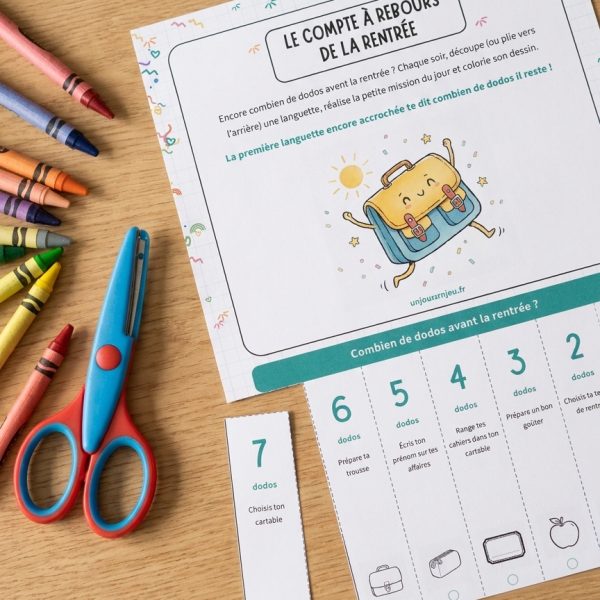 Compte à rebours rentrée scolaire