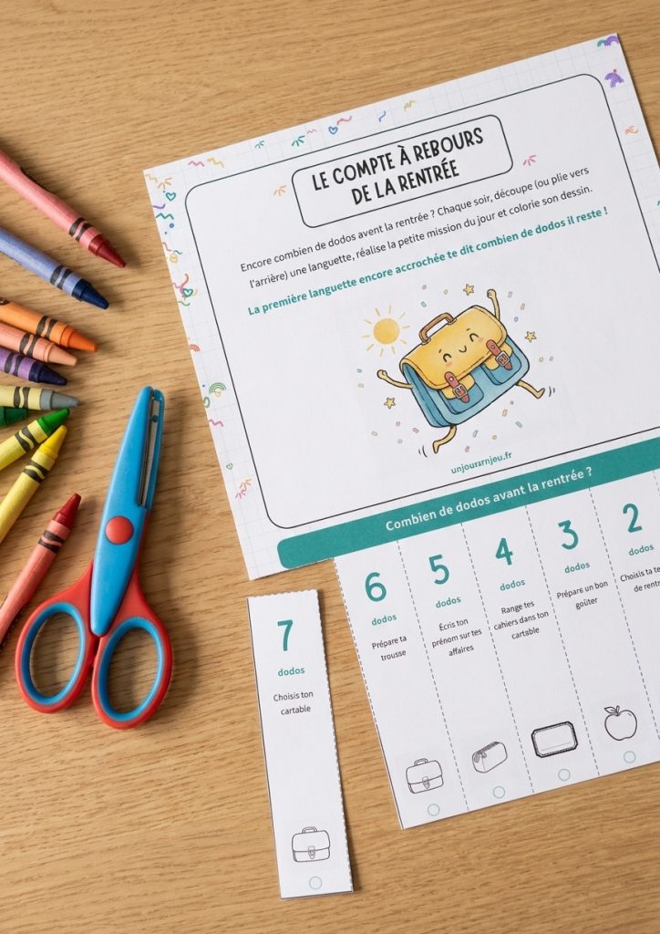 Compte à rebours rentrée scolaire