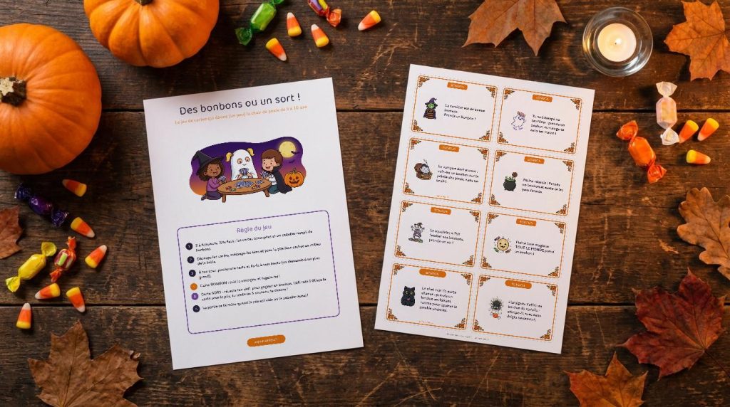 Jeu de cartes Des bonbons ou un sort - Halloween