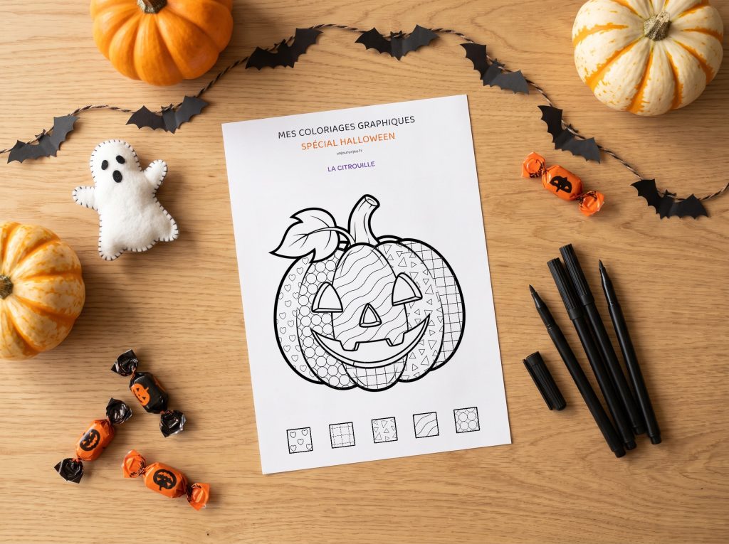 Mes coloriages graphiques d&rsquo;Halloween