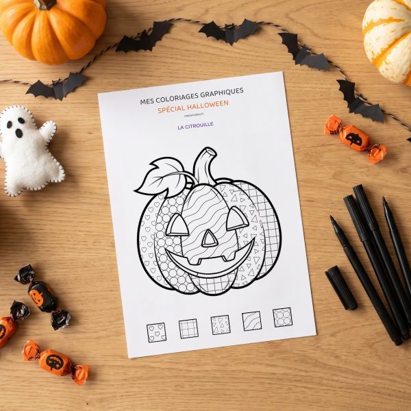 Mes coloriages graphiques d'Halloween