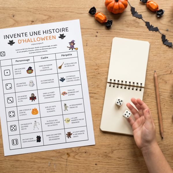 Inventé une histoire au dé - version Halloween