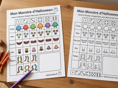 Monstres réalisés avec un dé