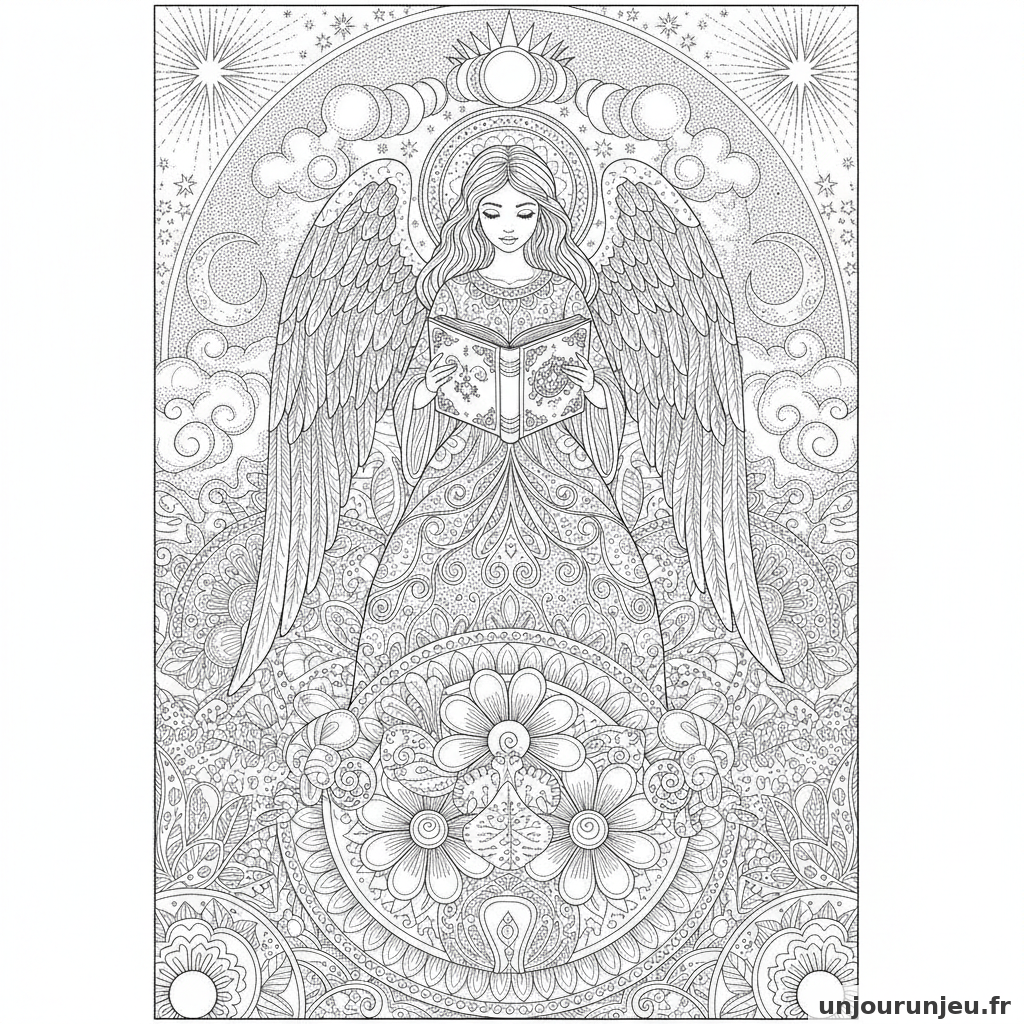 Coloriage Ange Ange Livre 16