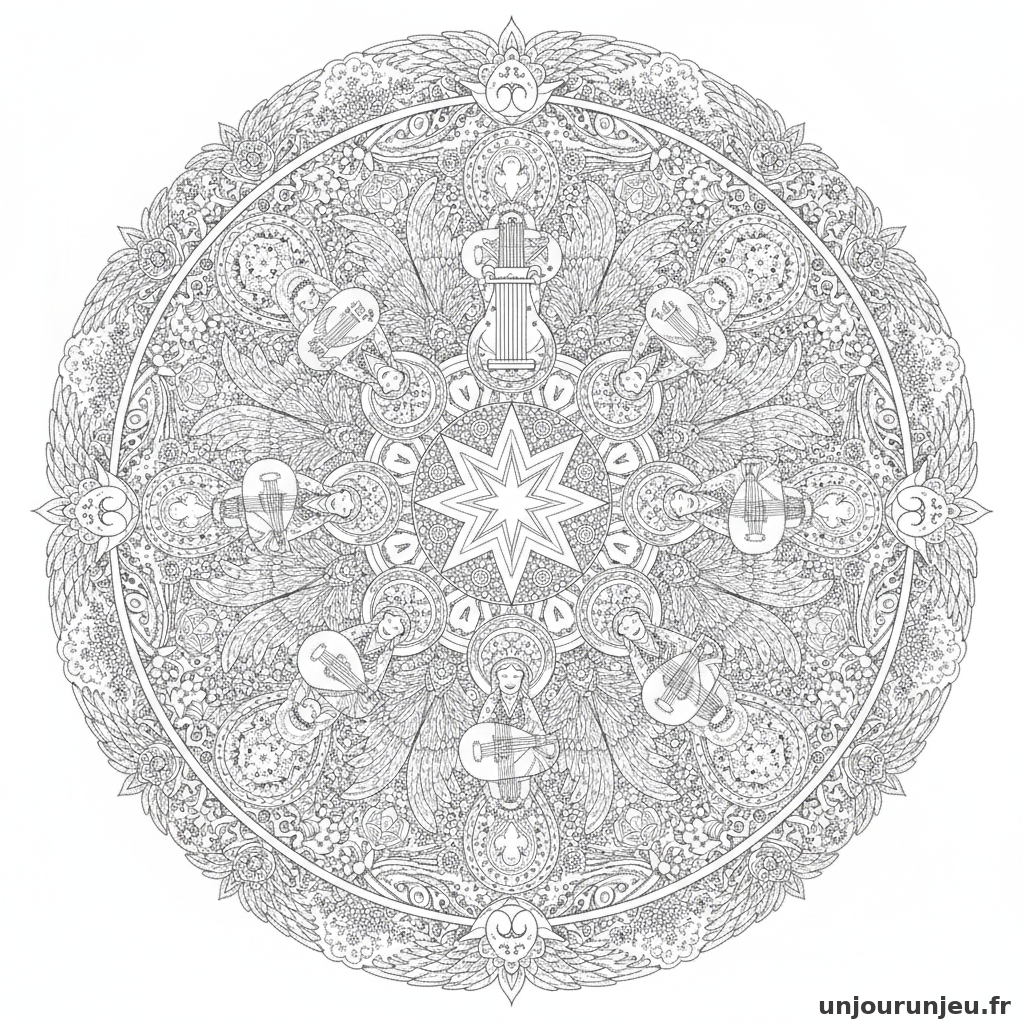 Coloriage Ange Chorale Danges 17