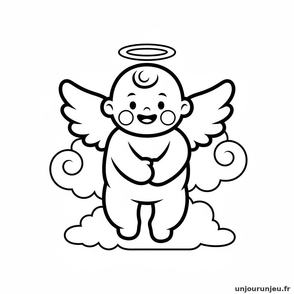 Coloriage Ange Ange Bebe 07