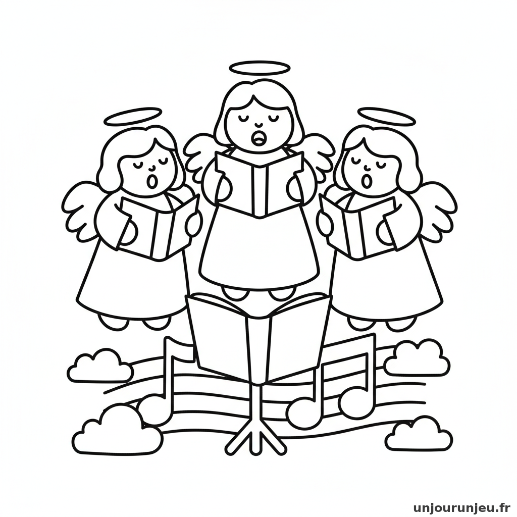 Coloriage Ange Chorale Danges 17
