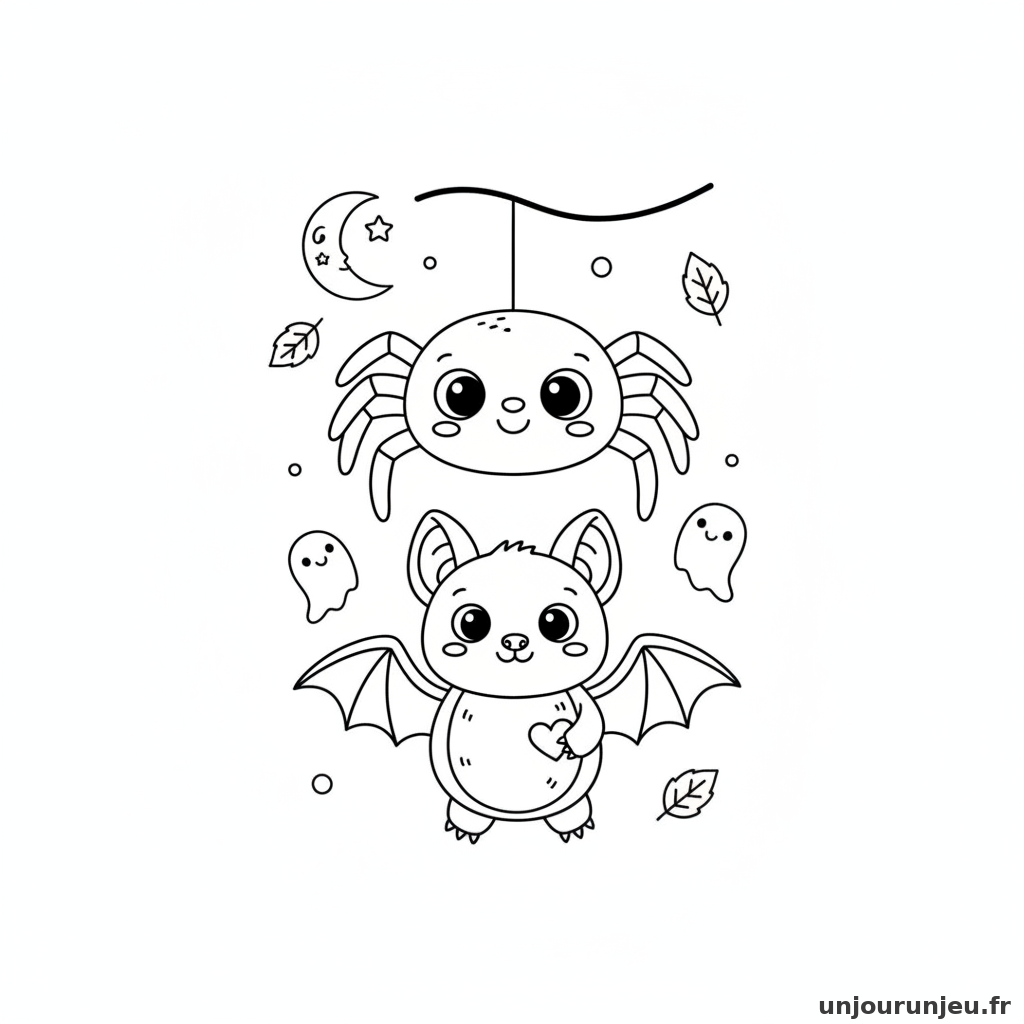 Coloriage Araignee Araignee Chauve Souris 19
