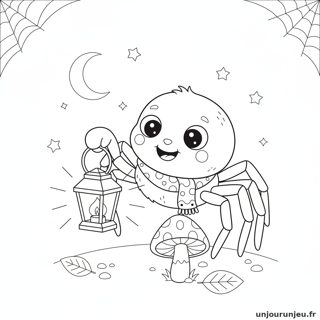 Coloriage Araignee Araignee Lanterne 17