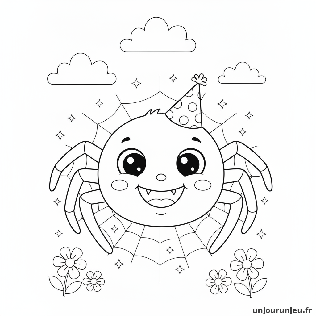 Coloriage Araignee Araignee Souriante 01