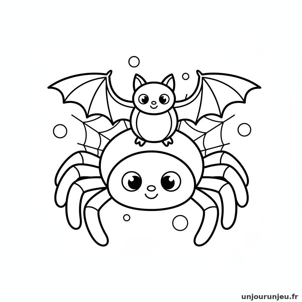 Coloriage Araignee Araignee Chauve Souris 19
