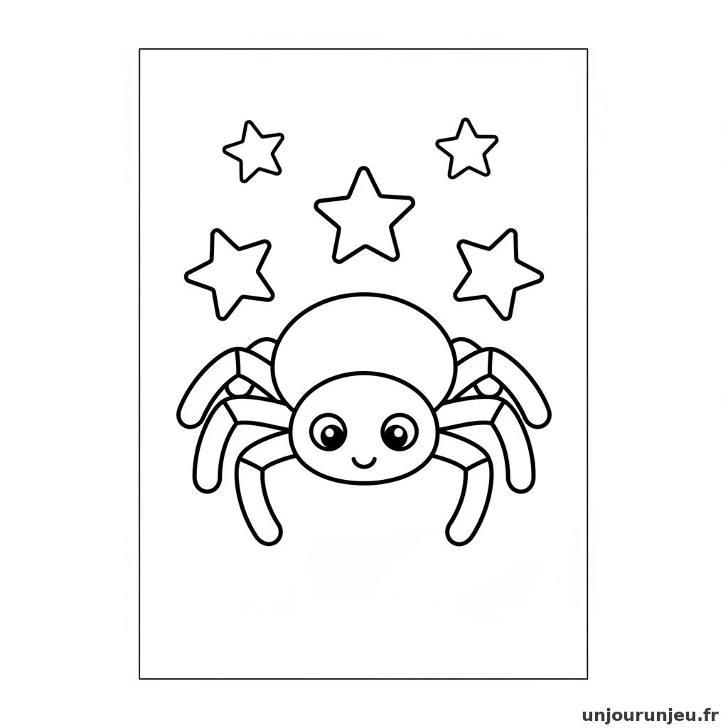 Coloriage Araignee Araignee Etoiles 16
