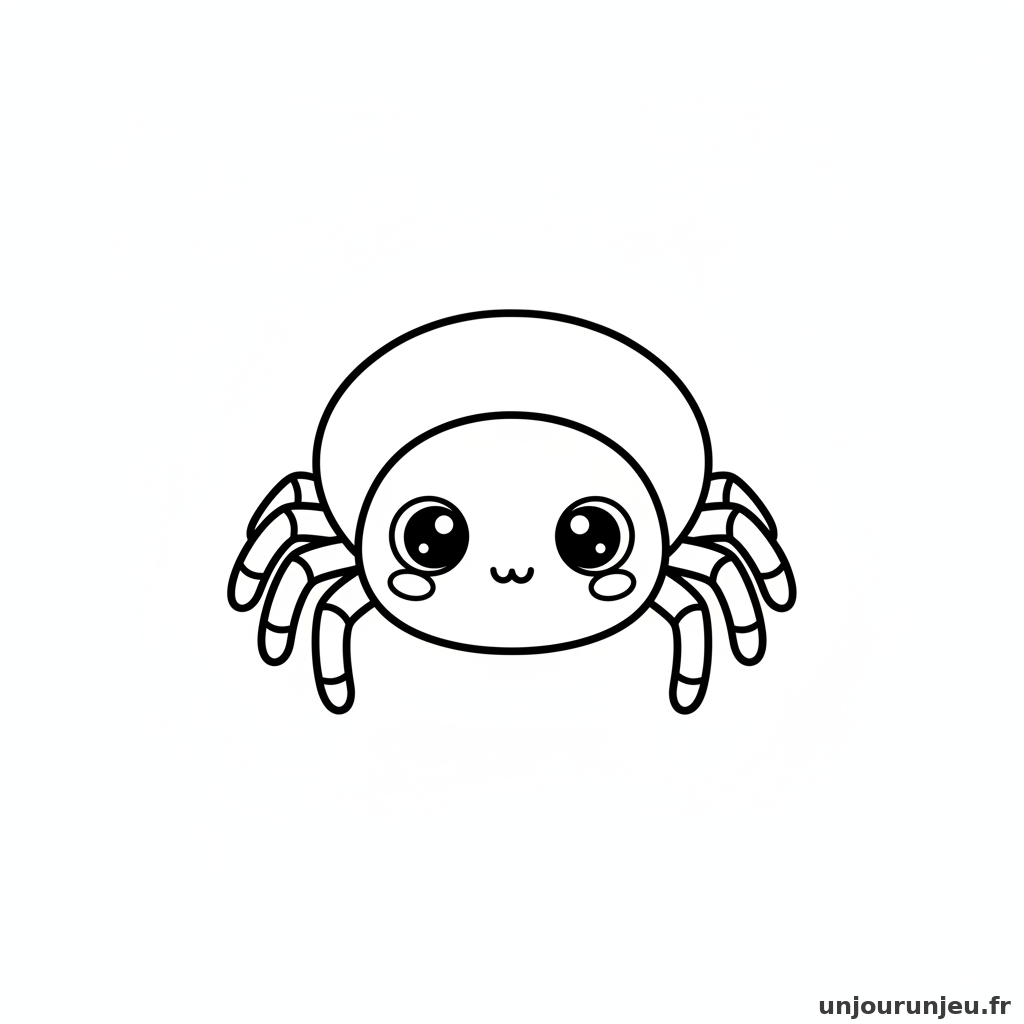 Coloriage Araignee Araignee Kawaii 12