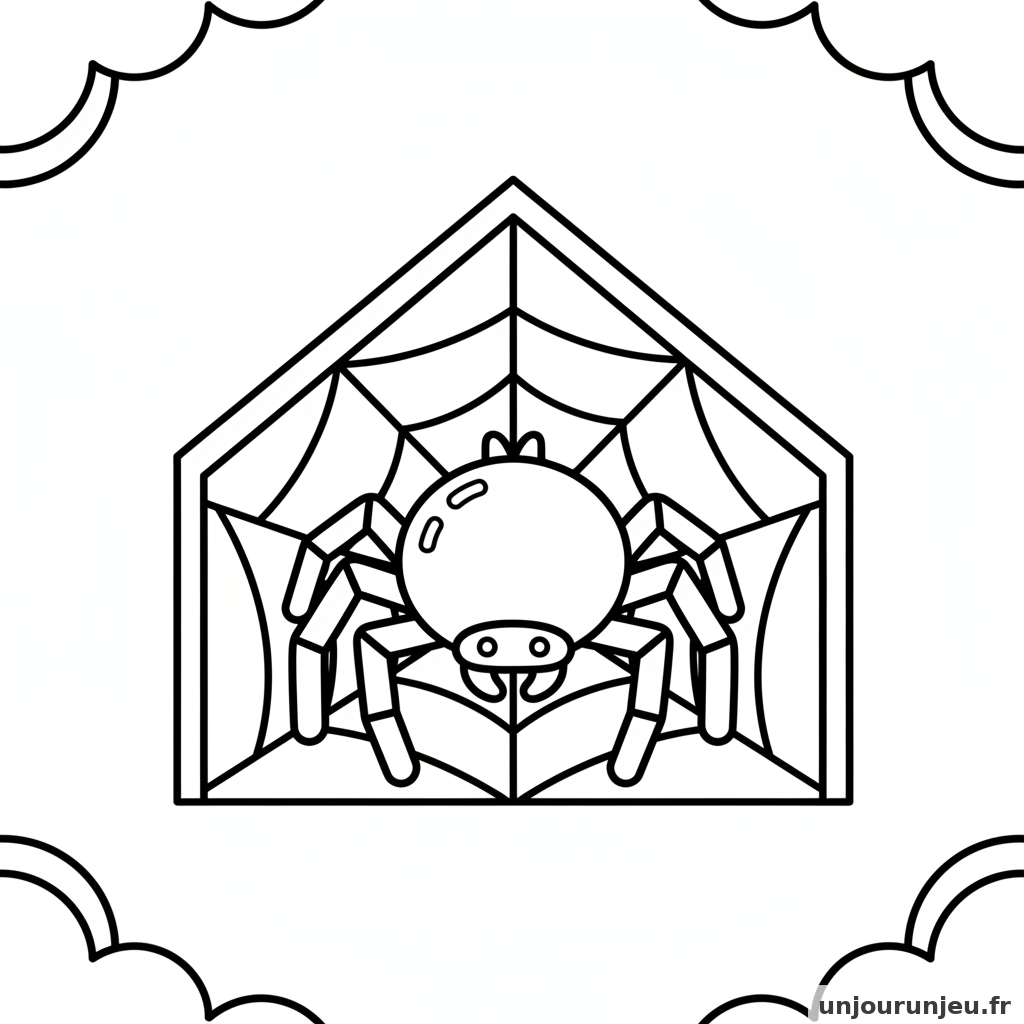 Coloriage Araignee Araignee Maison 14