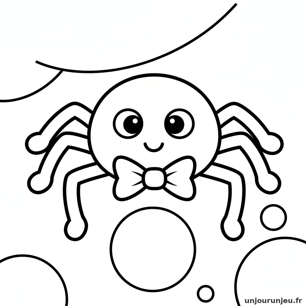 Coloriage Araignee Araignee Noeud Papillon 06