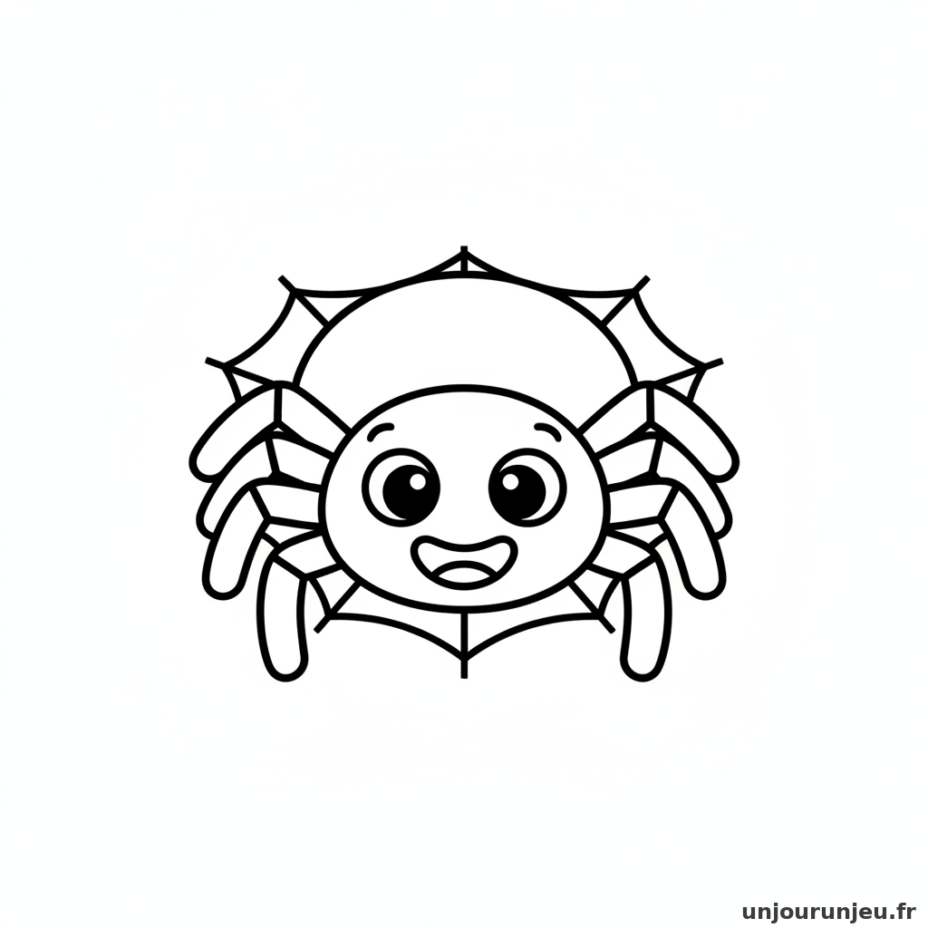 Coloriage Araignee Araignee Souriante 01