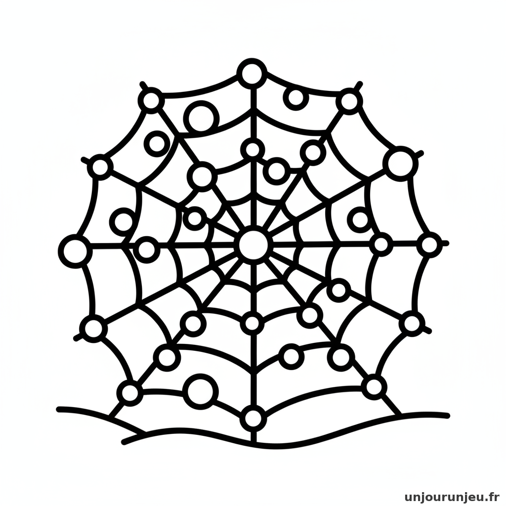 Coloriage Araignee Toile Daraignee Rosee 15